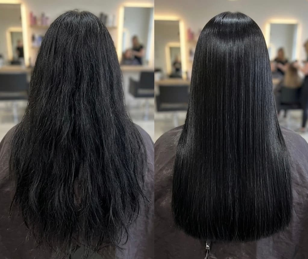 Keratin hair treatment
